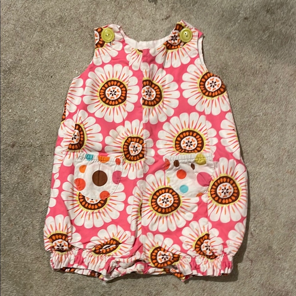 Floral Pink Baby Girl Romper